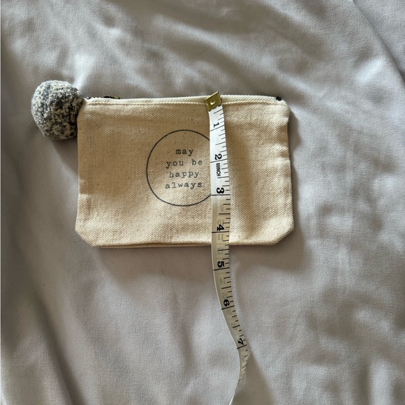 Mudpie | Cream Canvas Zipper Pouch - Picture 3 of 6